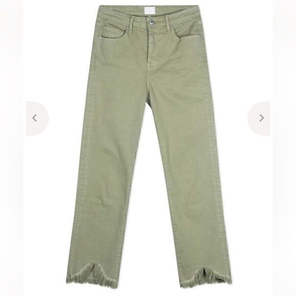 Jonathan Simkhai River High Rise Straight Leg Jeans in green NWT - Picture 6 of 12